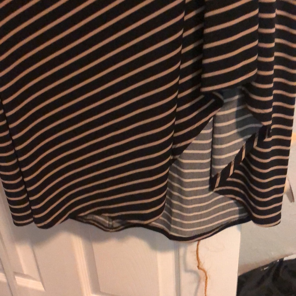 Striped Black and Brown Maxi Dress - Picture 4 of 6